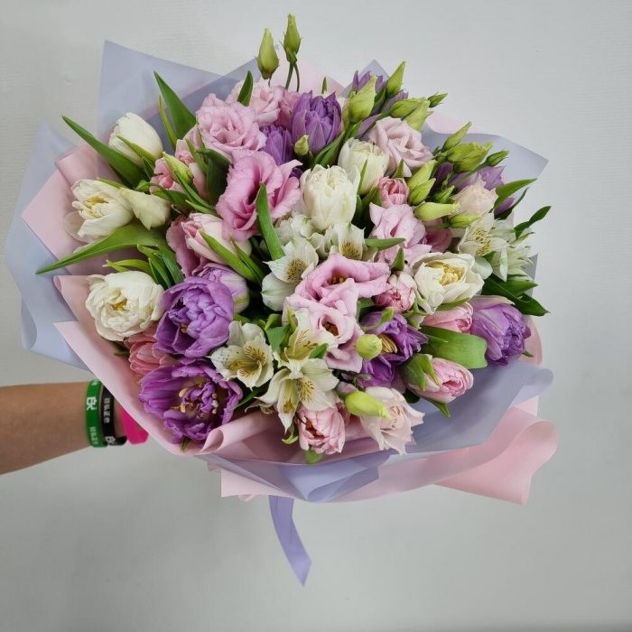 Букет «Альстромерия и тюльпаны», фото 2